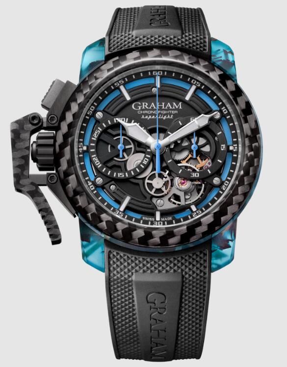 Replica Graham Watch 2CCCK.U01A Chronofighter Superlight Carbon Skeleton Blue